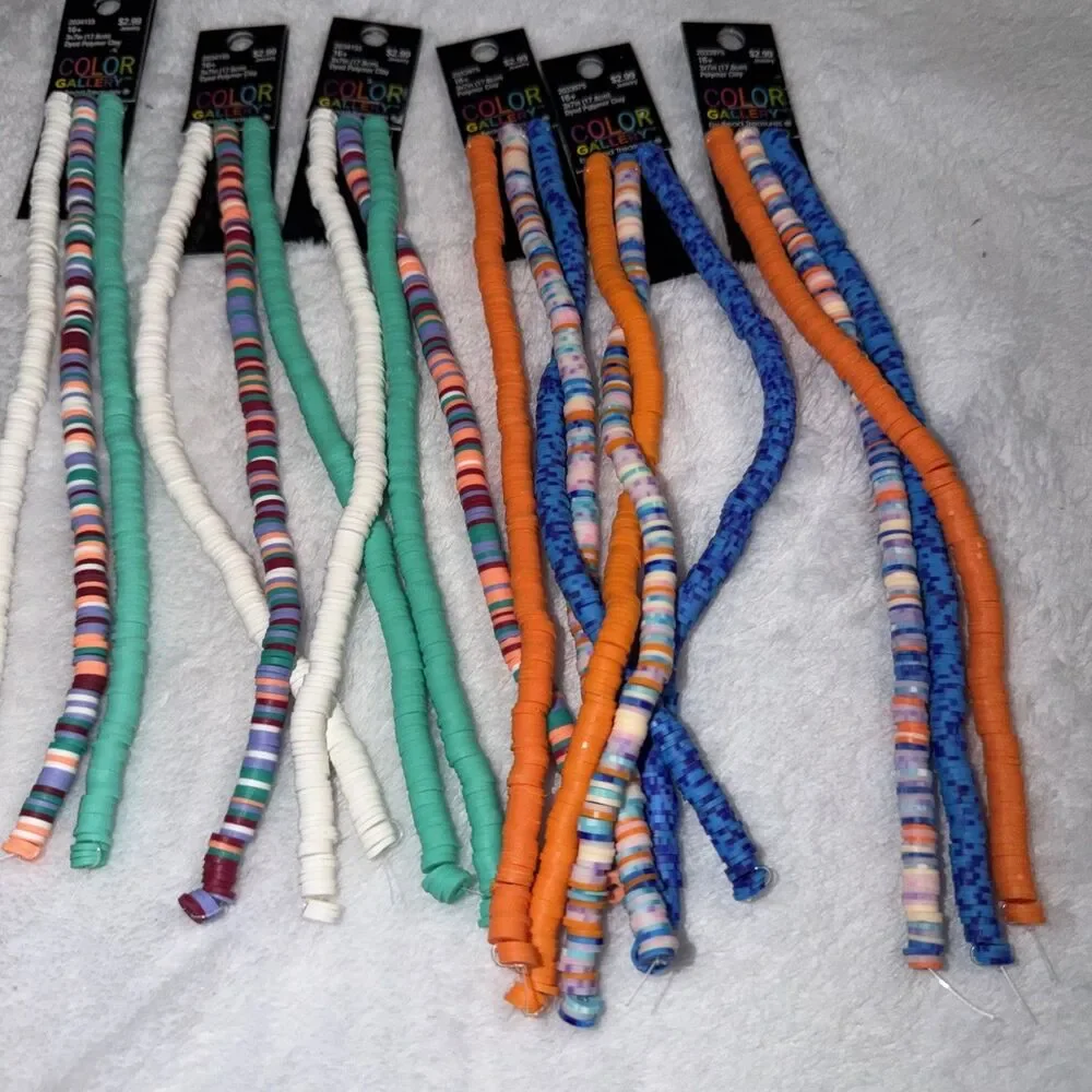 Vinyl Disc Beads 18 full strands of 200+ beads per strand New By Color Gallery